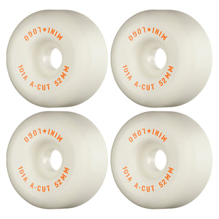 Mini Logo Skateboard Wheels 52mm A-Cut 101A White