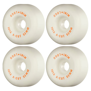 Mini Logo Skateboard Wheels 53mm A-Cut 101A White