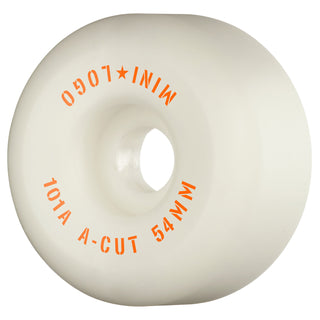 Mini Logo Skateboard Wheels 54mm A-Cut 101A White