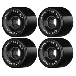 Mini Logo Skateboard Wheels 63mm AWOL 80A Black