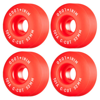 Mini Logo Skateboard Wheels 52mm C-Cut 101A Red