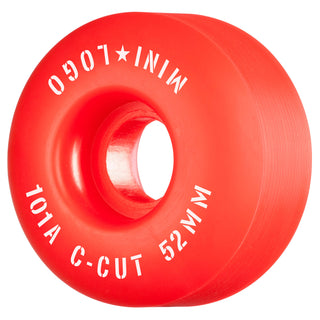 Mini Logo Skateboard Wheels 52mm C-Cut 101A Red