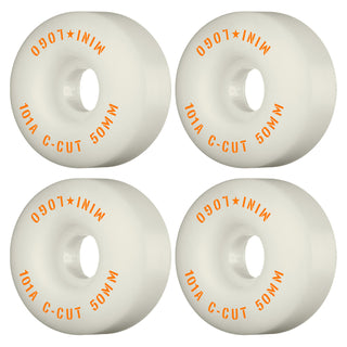 Mini Logo Skateboard Wheels 50mm C-Cut 101A White