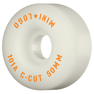 Mini Logo Skateboard Wheels 50mm C-Cut 101A White