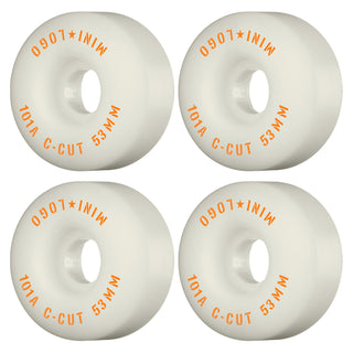 Mini Logo Skateboard Wheels 53mm C-Cut 101A White