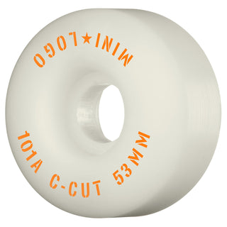 Mini Logo Skateboard Wheels 53mm C-Cut 101A White