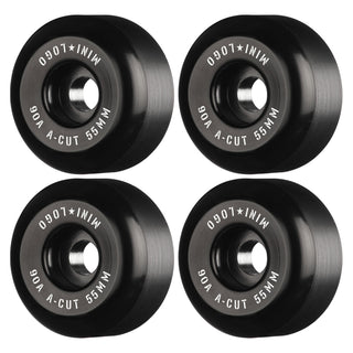 Mini Logo Skateboard Wheels 55mm Hybrid A-Cut 90A Black