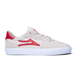 Lakai Skateboard Shoes York White/Red Suede