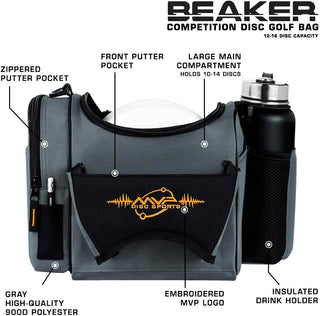 MVP Discs Disc Golf Competition Bag - Beaker Version 2 - Holds 12-16 Discs