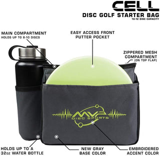 MVP Disc Golf Shoulder Bag - Cell Lime - Holds 12 Discs