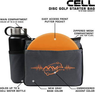 MVP Discs Disc Golf Shoulder Bag - Cell - Holds 10-12 Discs - Choose Color