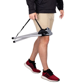 MVP Disc Golf Large Stool - Collapsable Tripod Seat with Strap - Grey