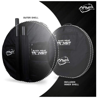 MVP Disc Golf Basket Black Hole Lite + Transit Carrying Bag Catcher Target