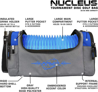 MVP Discs Disc Golf Tournament Bag - Nucleus Version 2 - Holds 22-32 Discs