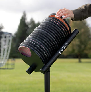 MVP Disc Golf Pod w/ Transit Bag - Practice Putter Holder - Holds up to 25 Discs
