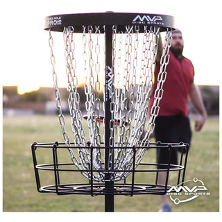 MVP Disc Golf Basket Black Hole Pro HD Catcher Target + Transit Carrying Bag