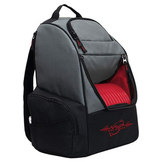 MVP Disc Golf Backpack Bag - Shuttle Backpack Grey/Red