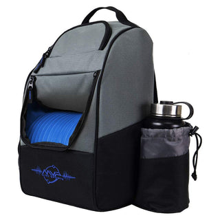 MVP Discs Disc Golf Backpack Bag - Shuttle Backpack Grey/Royal - Holds 24 Discs
