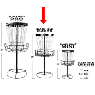 MVP Disc Golf Miniature Basket Black Hole Macro Catcher 39" Tall, 18" Diameter Target