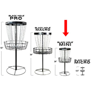 MVP Disc Golf Miniature Basket Black Hole Mini Catcher 26" Tall/ 12.5" Diameter Target