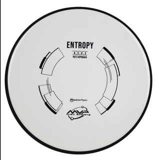 MVP Disc Golf Neutron Entropy Putter 4/3/0/3 White 172 grams