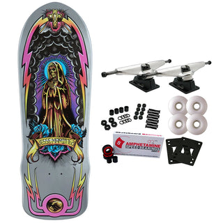 Dogtown Skateboard Complete Martinez Guadalupe Handshake 1987 Silver 10" x 30.25"