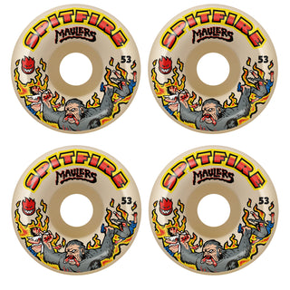 Spitfire Skateboard Wheels 53mm Maulers F4 99A Conical Full Natural
