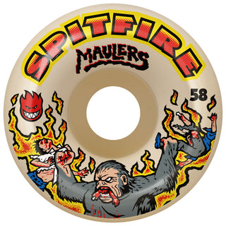Spitfire Skateboard Wheels 58mm Maulers F4 99A Conical Full Natural