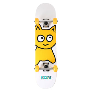 Meow Skateboard Complete Big Cat Soft Top White 7.0" Mini