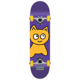 Meow Skateboard Complete Big Cat Purple 7.0" x 29.5" with Soft Foam Top