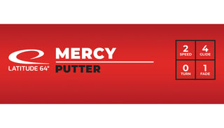 Latitude 64 Disc Golf Zero Soft Mercy Putter 2/4/0/1 Turquoise/Blue 176 grams