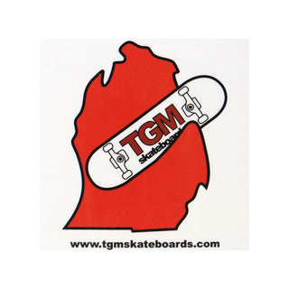 TGM Skateboards Michigan Skateboarding Sticker - 3.5"