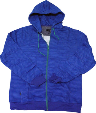 CCS Skateboard Hoodie Micro Stripe Stash Pocket Zip Royal/Sky/Green
