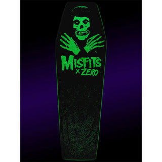 Zero Skateboard Deck Misfits Coffin Fiend Glow Shaped 9.5" x 29.5"
