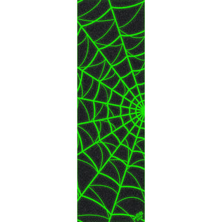 Mob Skateboard Griptape Spider Web Glow Black 10" x 33" Sheet