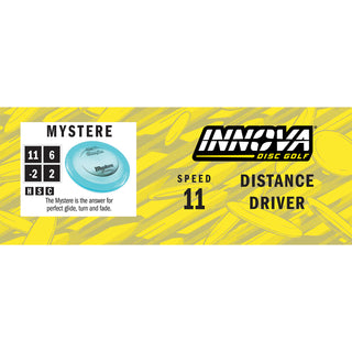 Innova Disc Golf Champion Mystere Distance Driver 11/6/-2/2 Bright Red/Rainbow Stars 172 grams