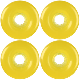 71mm x 44mm 80A Wheel Trans Yellow Wheels (Set of 4)