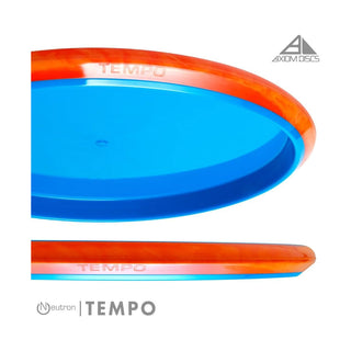 Axiom Disc Golf Neutron Tempo Putter 4/4/0/2.5 Neon Green/Blue Blend 167 grams