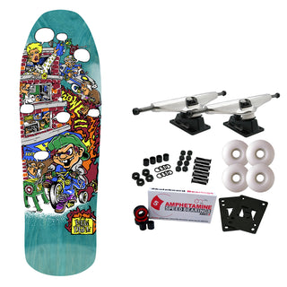 New Deal Skateboard Complete Andy Howell Tricycle Kid Teal 9.63" x 30.75"