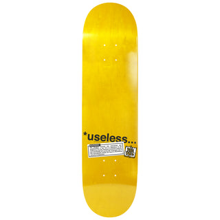 New Deal Skateboard Deck Useless Wooden Toys PAL Popsicle Yellow 8.25" x 32"