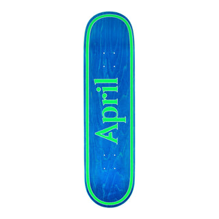 April Skateboard Deck OG Logo Blue/Green 8.5" x 32.2"