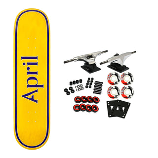 April Skateboard Complete OG Logo Yellow/Purple 8.75" x 32.357"