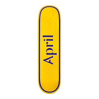 April Skateboard Deck OG Logo Yellow/Purple 8.75" x 32.357"