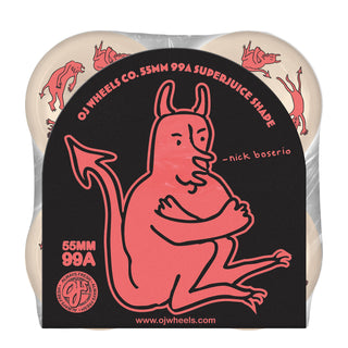OJ Skateboard Wheels 55mm Nick Boserio Little Devils 99A White