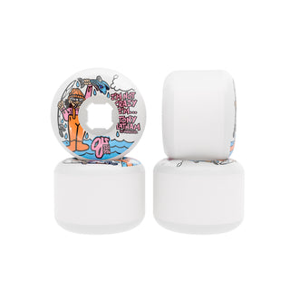 OJ Skateboard Wheels 53mm Tony Latham Elite Full Combo 99A White