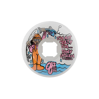 OJ Skateboard Wheels 53mm Tony Latham Elite Full Combo 99A White