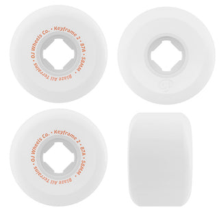 OJ Skateboard Wheels 58mm Keyframe 2 87A White