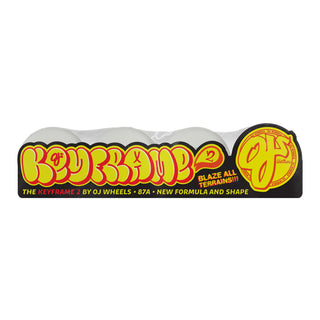 OJ Skateboard Wheels 52mm Keyframe 2 87A White