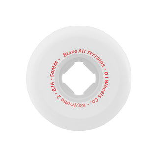 OJ Skateboard Wheels 56mm Keyframe 2 87A White