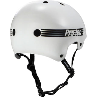 Pro Tec Skateboard Helmet Old School Skate Gloss White Size XS